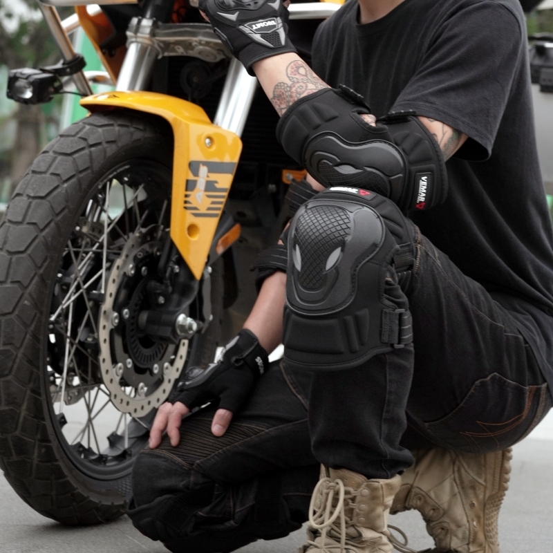 Motorcycle Gear Mens - 4Pcs Motorcycle Knee Elbow Pads Set